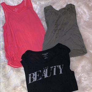 american eagle tank top bundle + shirt